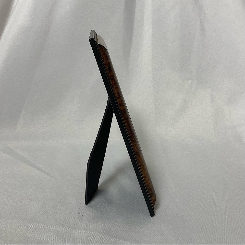 ⭐️ 4 x 6 Plastic Picture Frame Brown With Gold Trim Easel Back - Picture 3 of 6
